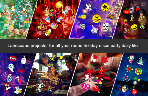 All year round holiday party decorative effect of Christmas projector light indoor outdoor