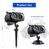 Product size and technical parameter chart of Festlamp Christmas projector light