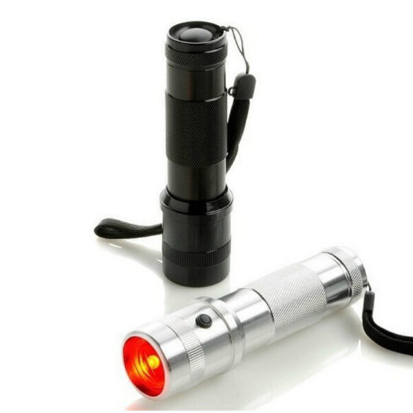 Silver & black color changing atmosphere flashlight two color version, portable 10 RGB LED mood fill light with anti-lost wrist lanyard