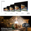英文详情_03 Festlamp Dual Tube Snowflake Projector Light, projection distance range 9.8-32.8ft with RF wireless remote control for outdoor Christmas house decor