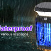 10 IP65 waterproof solar bug zapper works normally in rainy weather for outdoor multi-scene use