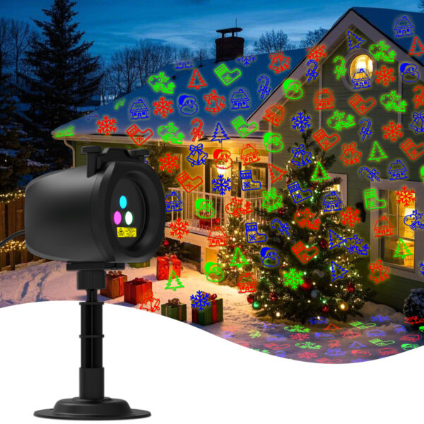1 Christmas laser light outdoor festive house wall projection effect of laser projector light