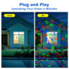 9 Before and after house decoration effect of plug and play Christmas laser projector light