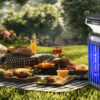 18 Solar electric bug zapper for outdoor garden lawn picnic scene