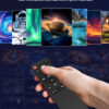 Function display graphic of star projector remote control, support manual remote switch and auto loop of multiple space landscape projection scenes