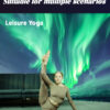 Multi-scene application poster for galaxy projector lamp, green aurora projection background for indoor leisure yoga scene