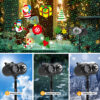Dual lens holiday projector light with IP65 waterproof, sunproof up to 50℃ and coldproof down to -20℃, all weather outdoor yard decorative projection lamp