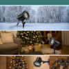 Festlamp Christmas laser projector light three installation methods, ground stake outdoor, desktop base indoor, wall mount bracket mounting ways