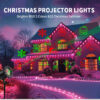 Festlamp Christmas Projector Lights, brighter red green 2-color laser light with 10 Christmas patterns for outdoor house yard winter holiday decoration