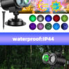 Festlamp dual lens Ramadan holiday projection lamp, multicolor red green blue white water pattern background, IP44 waterproof Eid Mubarak projector light for Muslim outdoor yard Islamic holiday decor