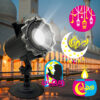 Festlamp Ramadan Projector Light, colorful crescent moon, lantern, candle Eid Mubarak pattern projection lamp for Muslim Ramadan Eid holiday decor