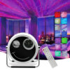 Festlamp white laser projector lamp with remote control, dual lens star galaxy aurora night light for bedroom ceiling decor, multiple colorful light modes