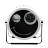 Festlamp smiley face white laser projector lamp main unit, dual lens star aurora galaxy projection night light with adjustable stand
