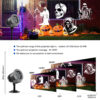 Halloween projector light projection distance & coverage chart, outdoor Halloween light with ghost skull grim reaper patterns for yard house decor