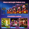 Holiday projector light 3 installation methods, indoor placement, outdoor ground stake mounting and wall mounted, multi-scene Christmas decorative projection lamp