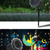 IP44 Waterproof Ramadan Projector Light, dual installation ground stake & desktop base, Eid Mubarak crescent mosque firework pattern outdoor Islamic festival projection lamp